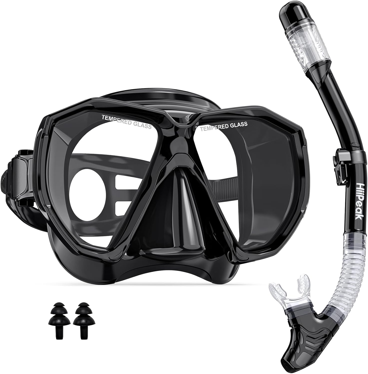 Snorkel Set Adult, HiiPeak Snorkeling Packages Scuba Diving Mask with Dry Top Sn...