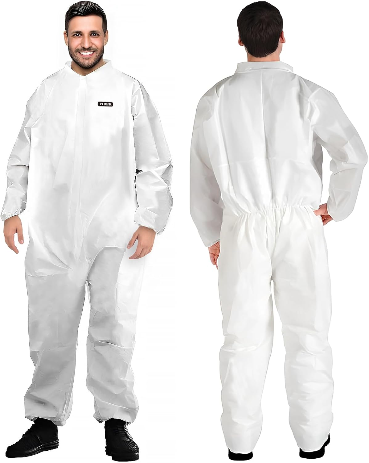 YIBER Hazmat Suit, High-Quality Disposable Coverall, Heavy Duty Full Body Painte...