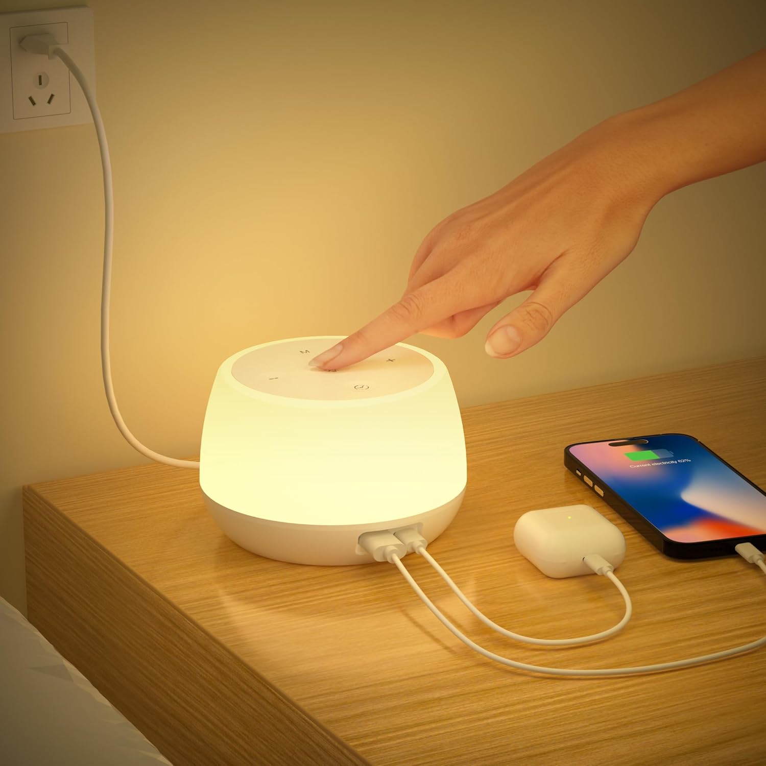 Görvitor LED Bedside Lamps with 20W USB Charging Port, Touch Lamps Bedside Dimm...