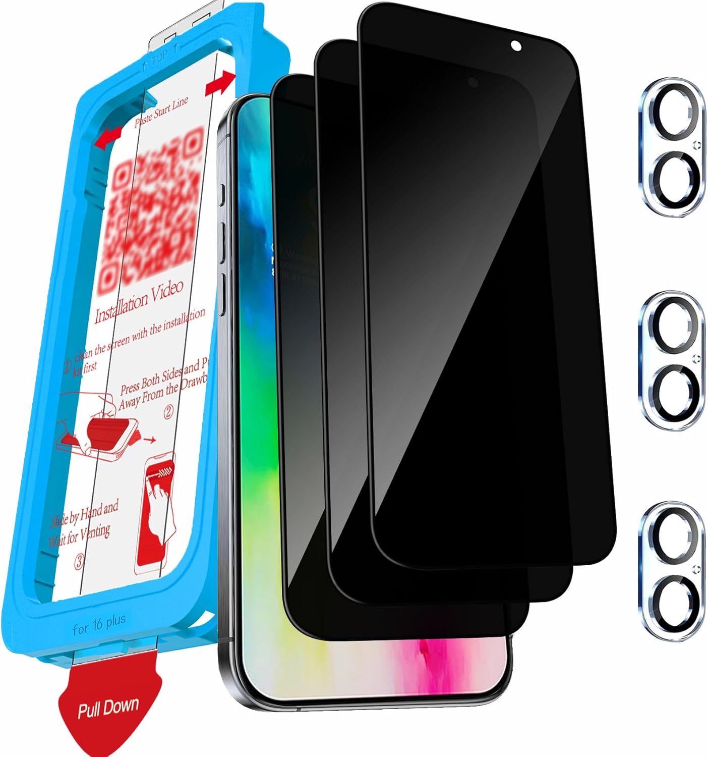 Milomdoi 3 Pack Privacy Screen Protector, Special Screen Protector With 3 Pack C...