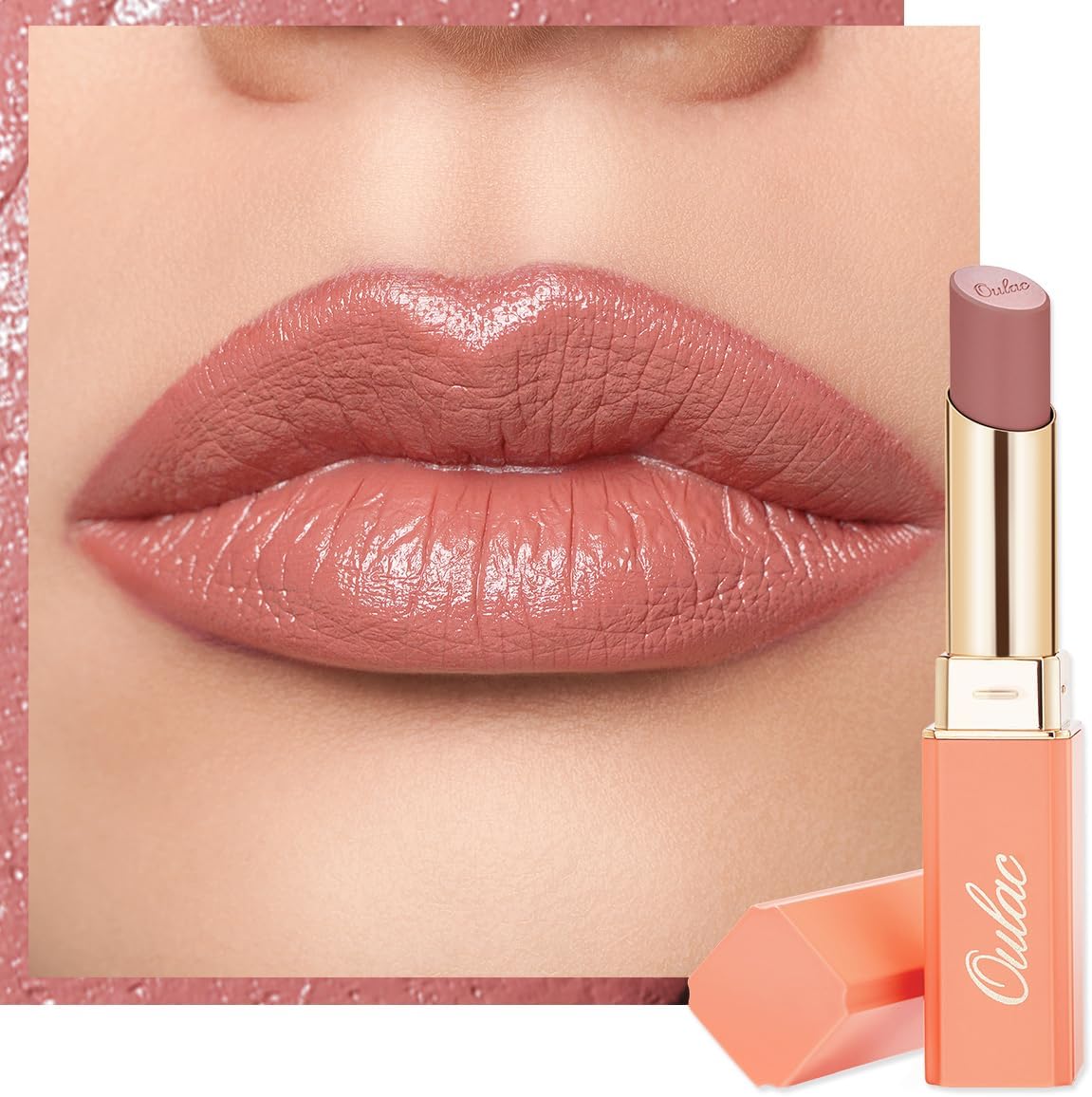 Oulac Pink Moisturising Lipstick -Matte Lipstick for Women, Nude Nourishing Lip...
