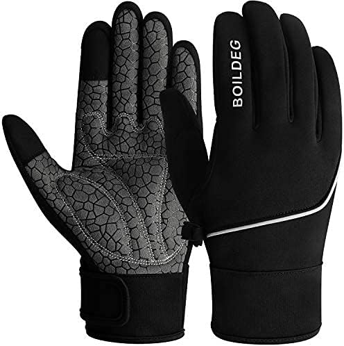 BOILDEG Cycling Gloves, Unique Outdoor Windproof Gloves With Touchscreen Capabil...