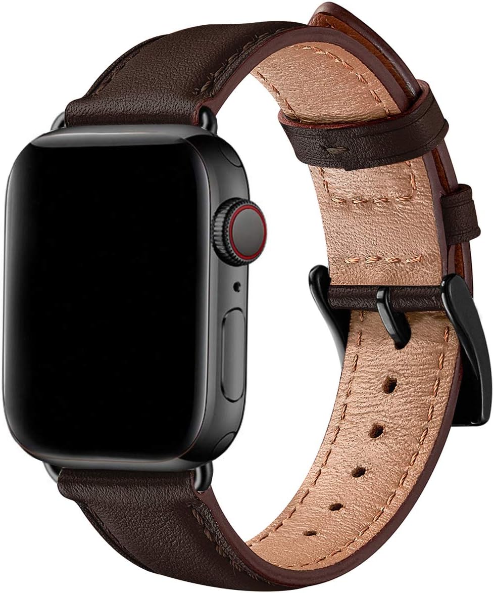 Premium SUNFWR Leather Straps, Top Quality Replacement Strap for Apple Watch, Ge...