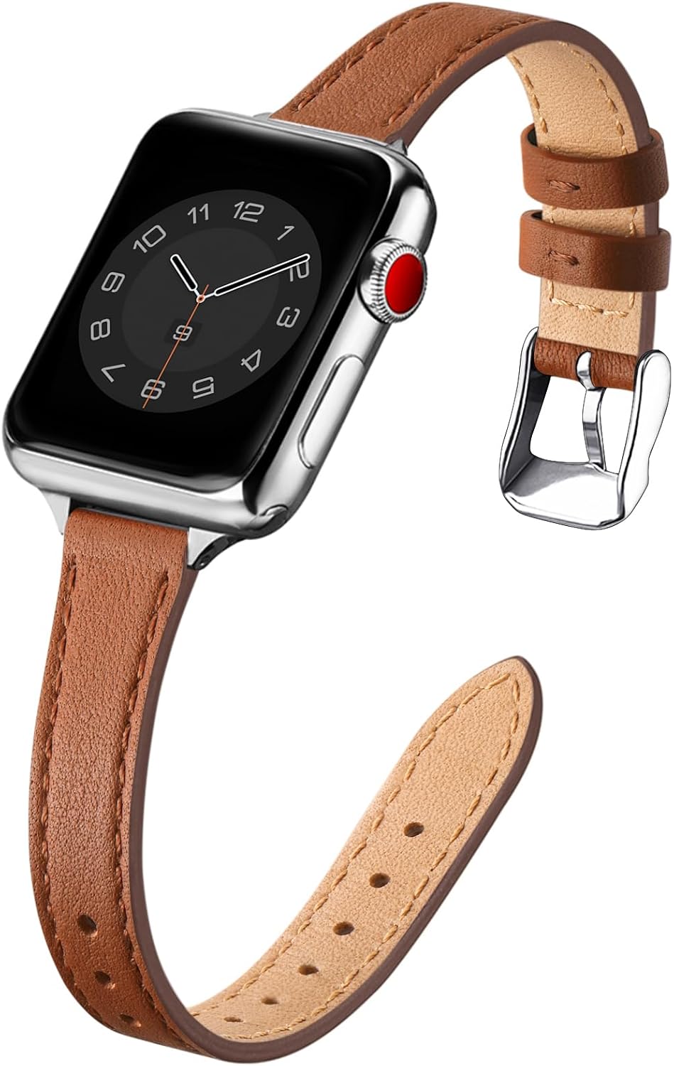 SUNFWR Compatible with Apple Watch Strap 38mm 40mm 41mm,Genuine Leather Strap Re...