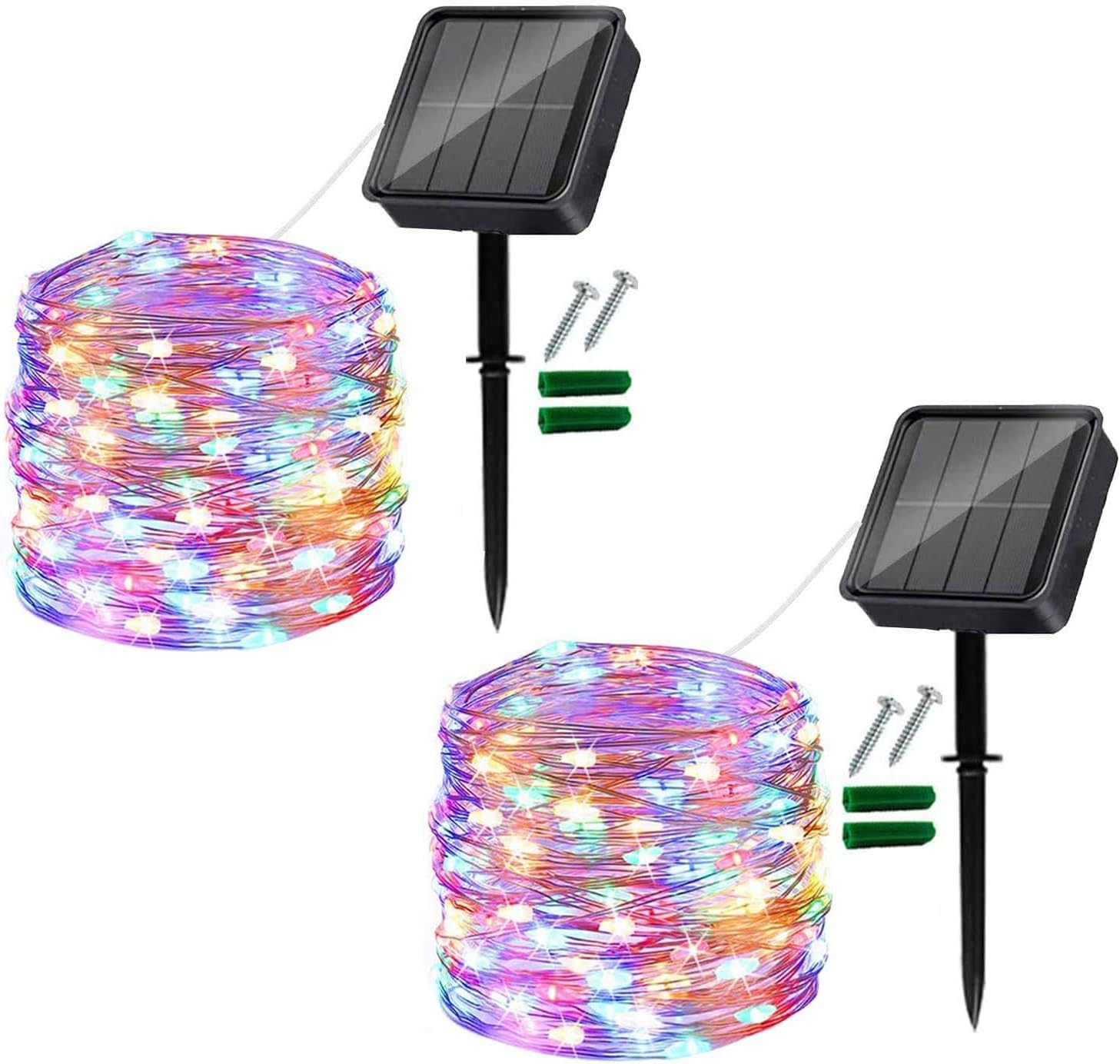 Useber Solar Lights Outdoor, 2x14M Total 240LED Garden Solar Lights Waterproof S...