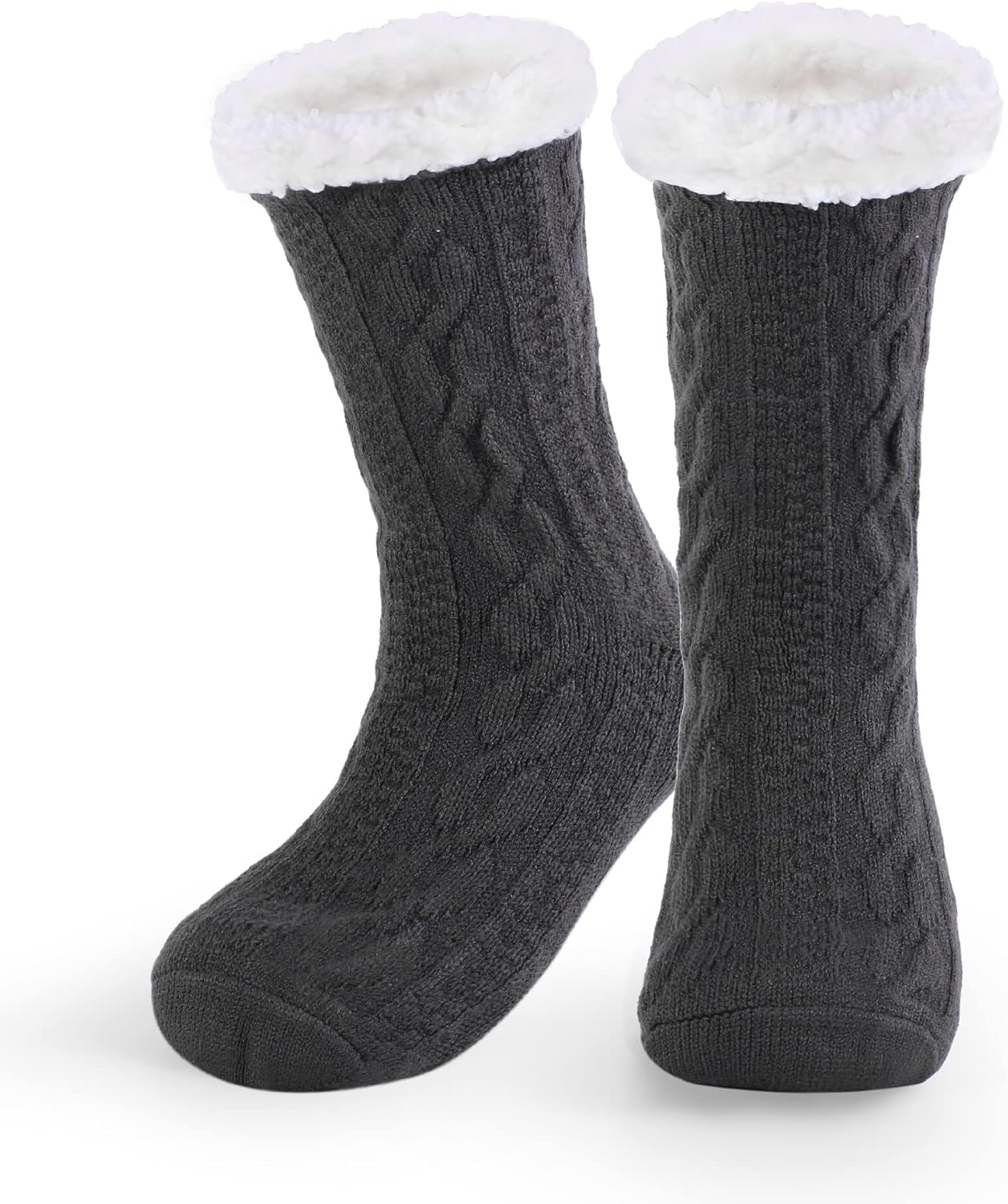 WYTartist Mens Slipper Socks with Grips Super Soft Warm Cozy Fuzzy Fleece-lined...