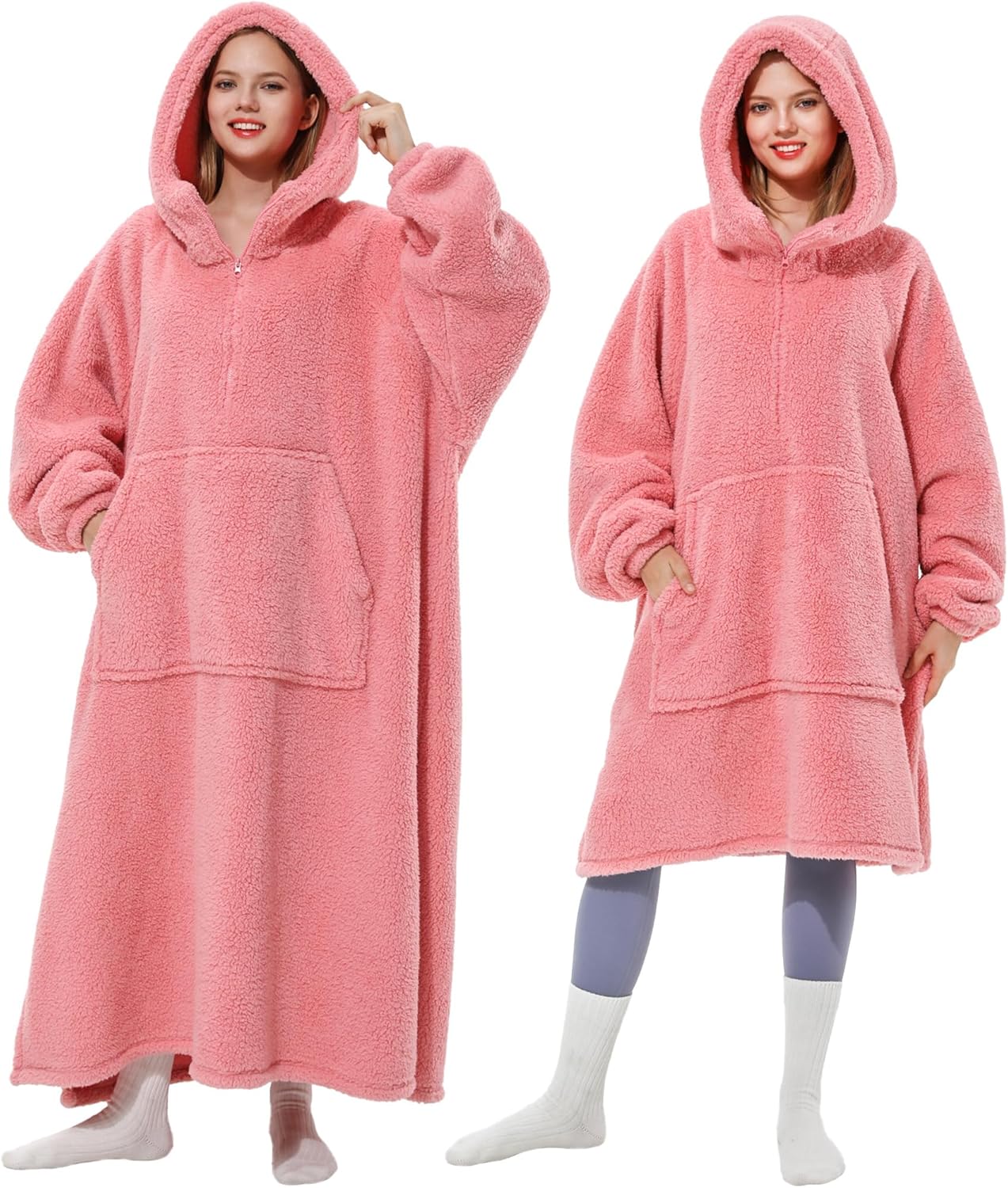 Winthome Oversized Sherpa Blanket Hoodie, Comforta...