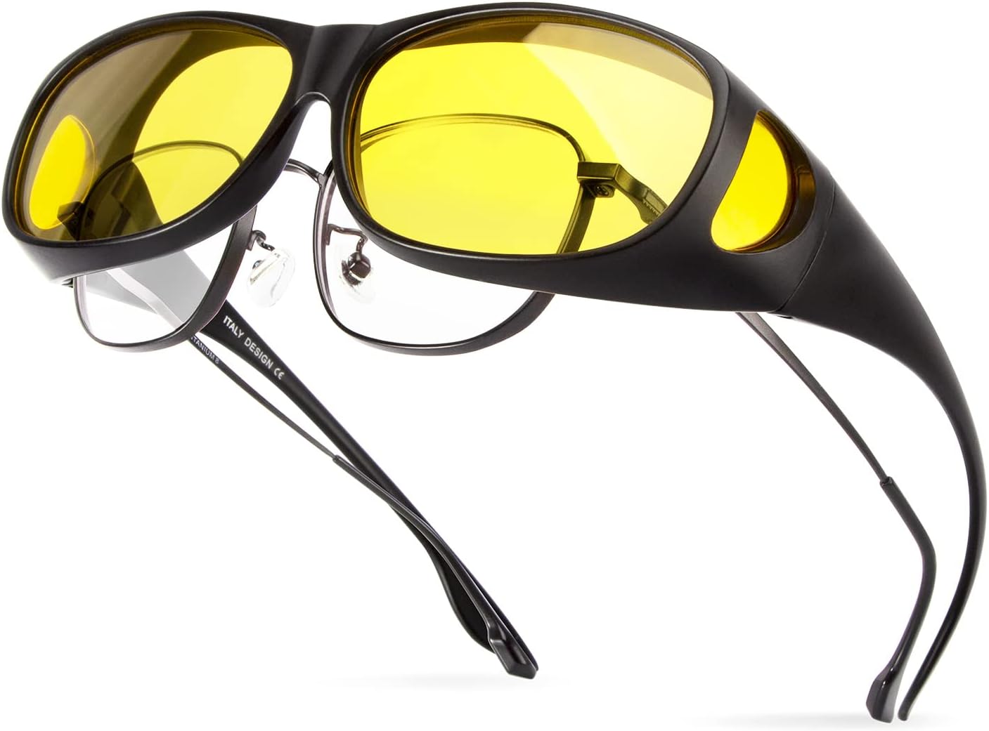 Bloomoak Polarized Night Driving Over Glasses/Fashion Oversized/Anti Glare for W...