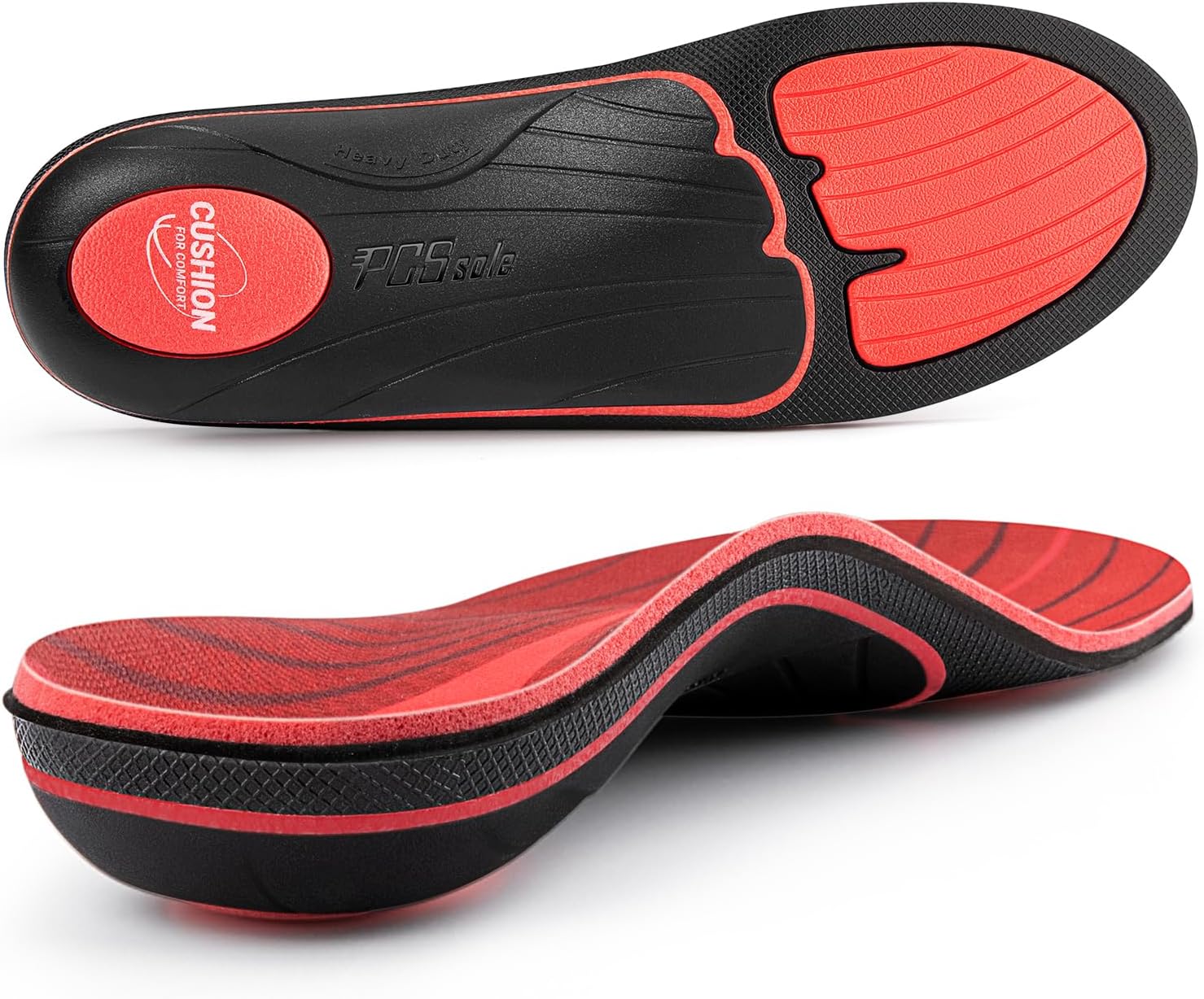 PCSsole Plantar Fasciitis Insoles, Special Heavy Duty High Arch Support Inserts,...
