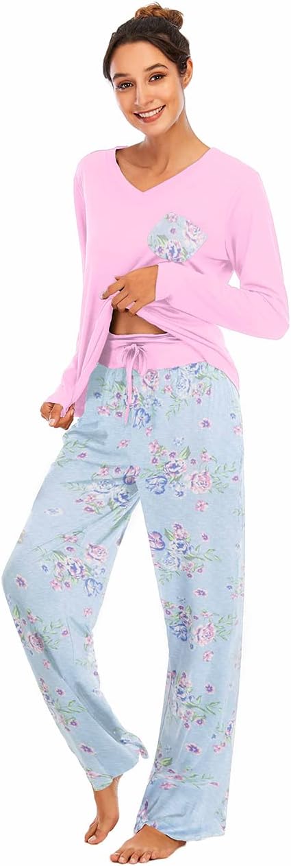 Famulily Women Comfy Pajamas, Special Ladies Pajamas Set, Innovative Floral Prin...