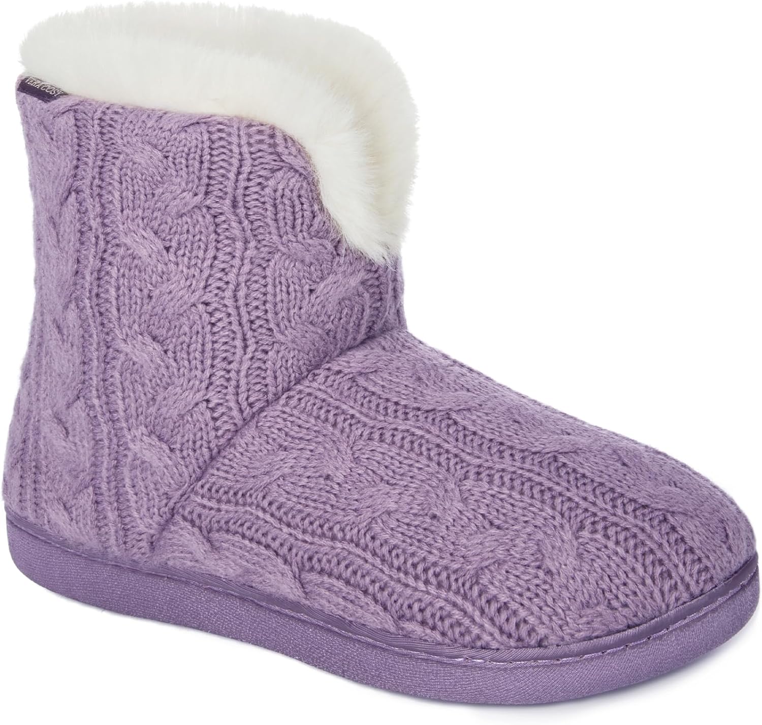 VeraCosy Women's Knit Bootie Slippers, Unique Fuzzy Warm Memory Foam Indoor Hous...