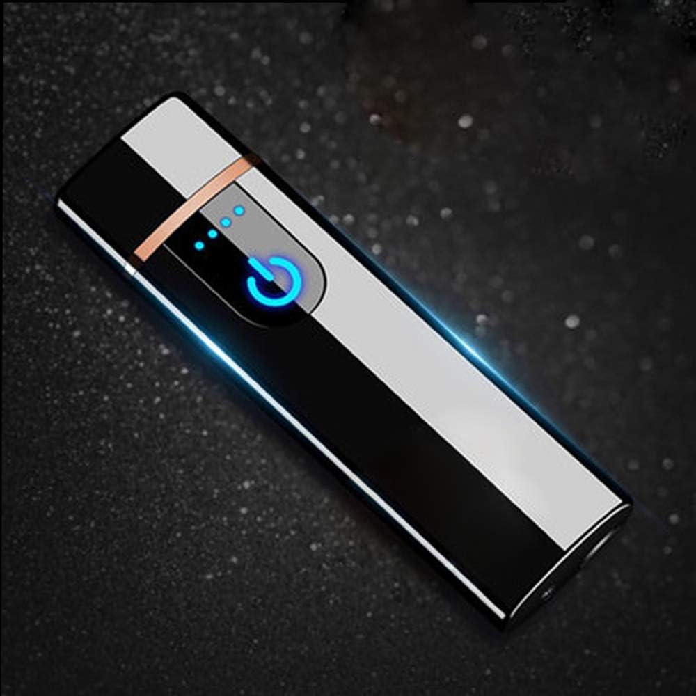 Wiber Rechargeable USB Electronic Lighter Fingerprint Touching LED Sensor Screen...