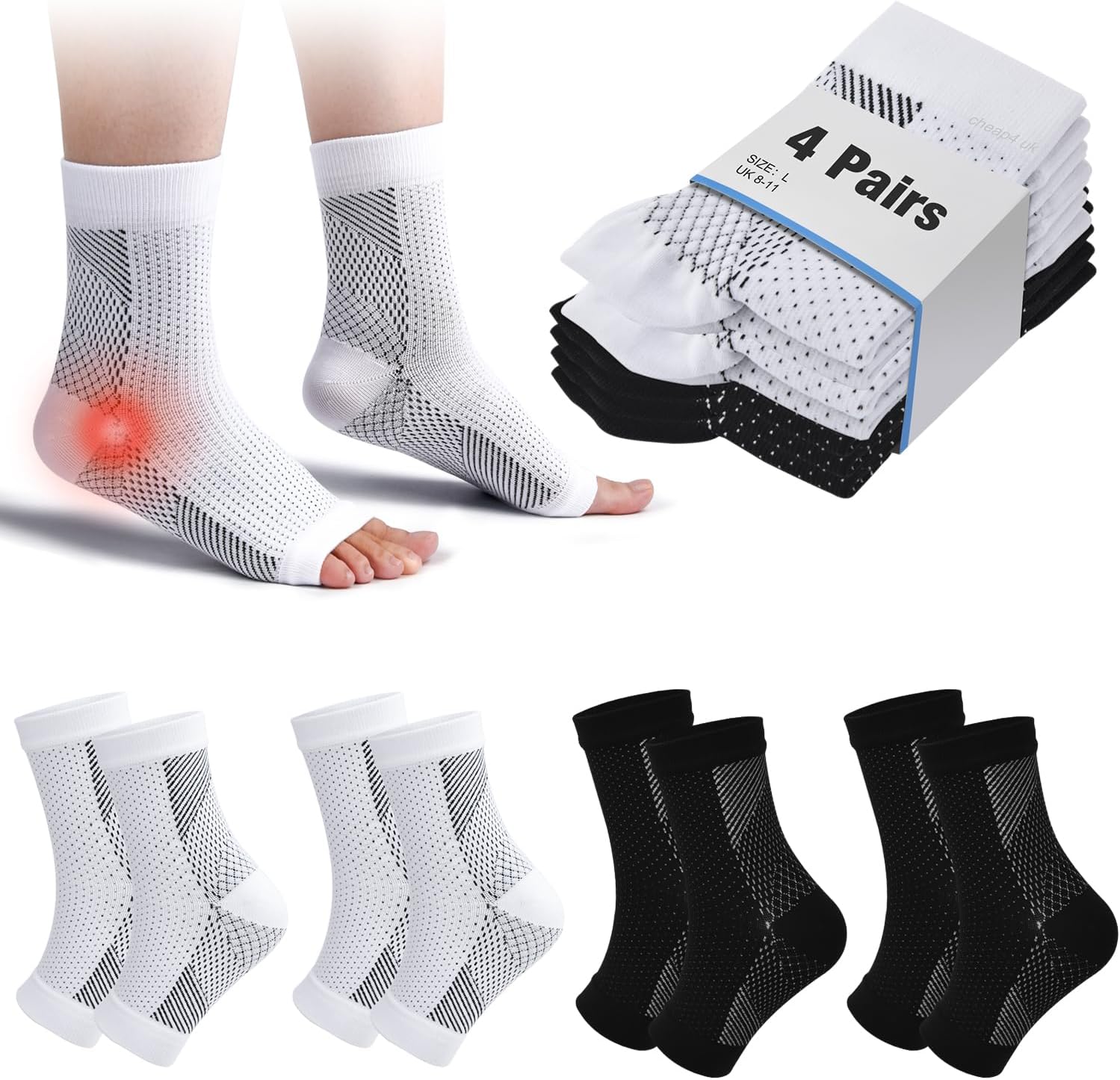cheap4uk Compression Socks, High-Quality Neuropathy Socks for Women, Affordable...