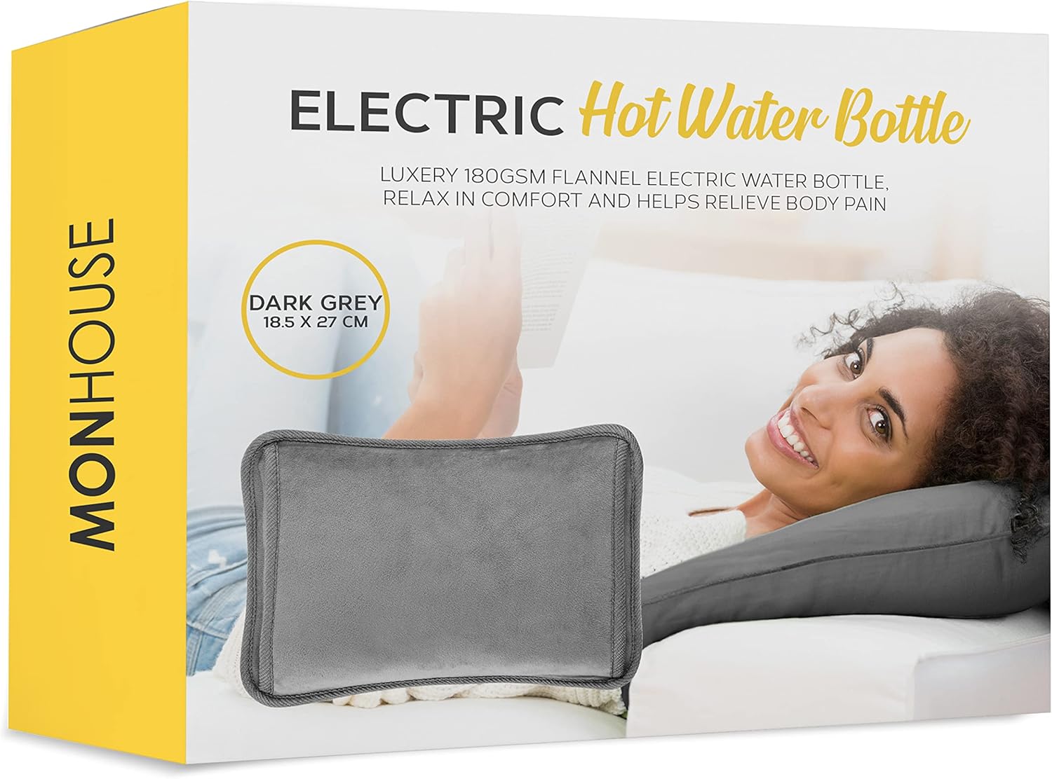 MONHOUSE Rechargeable Electric Hot Water Bottle, Special Bed Hand Warmer with Ma...