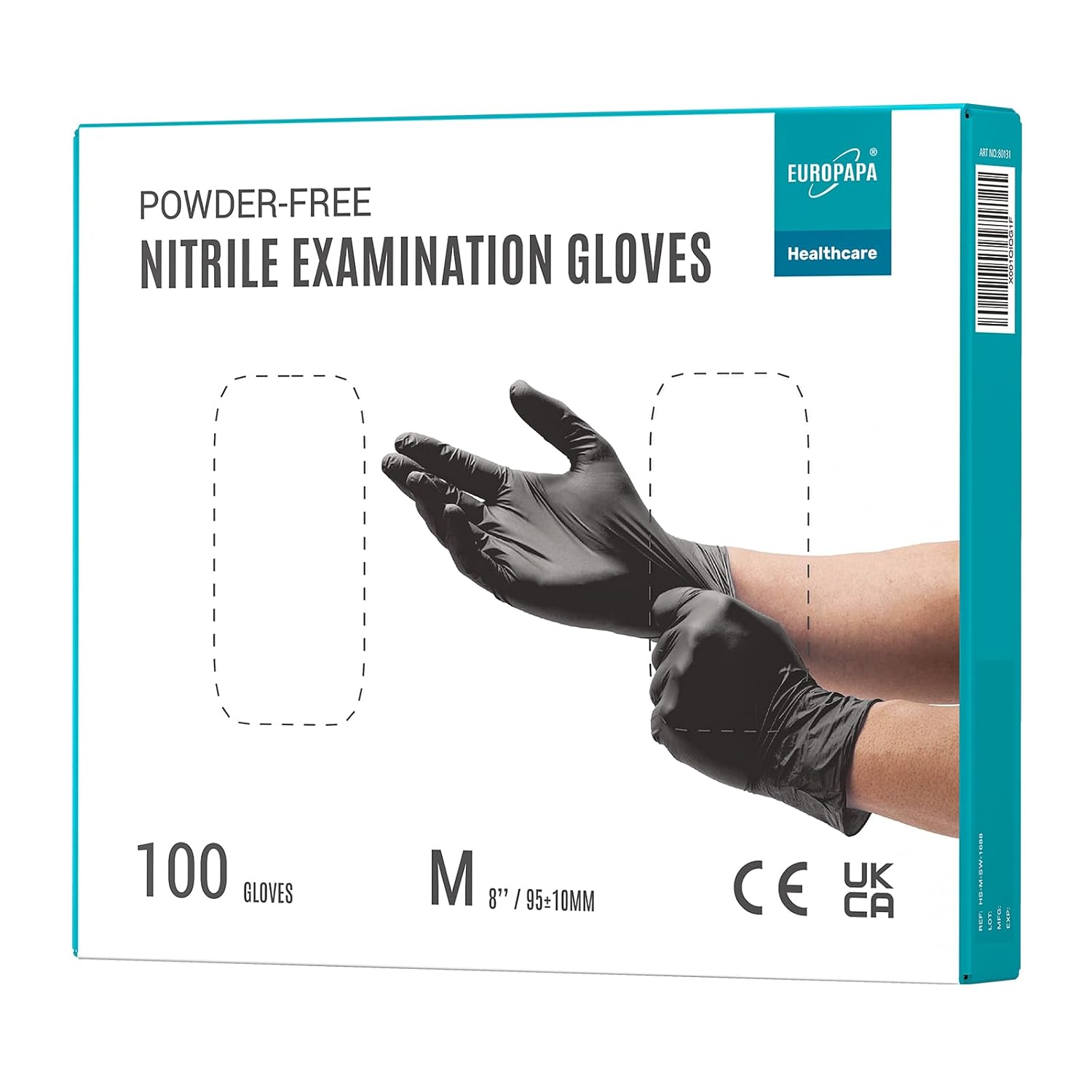 EUROPAPA® 100x Nitrile Gloves, Disposable Gloves, Examination Gloves, Nitrile Gl...