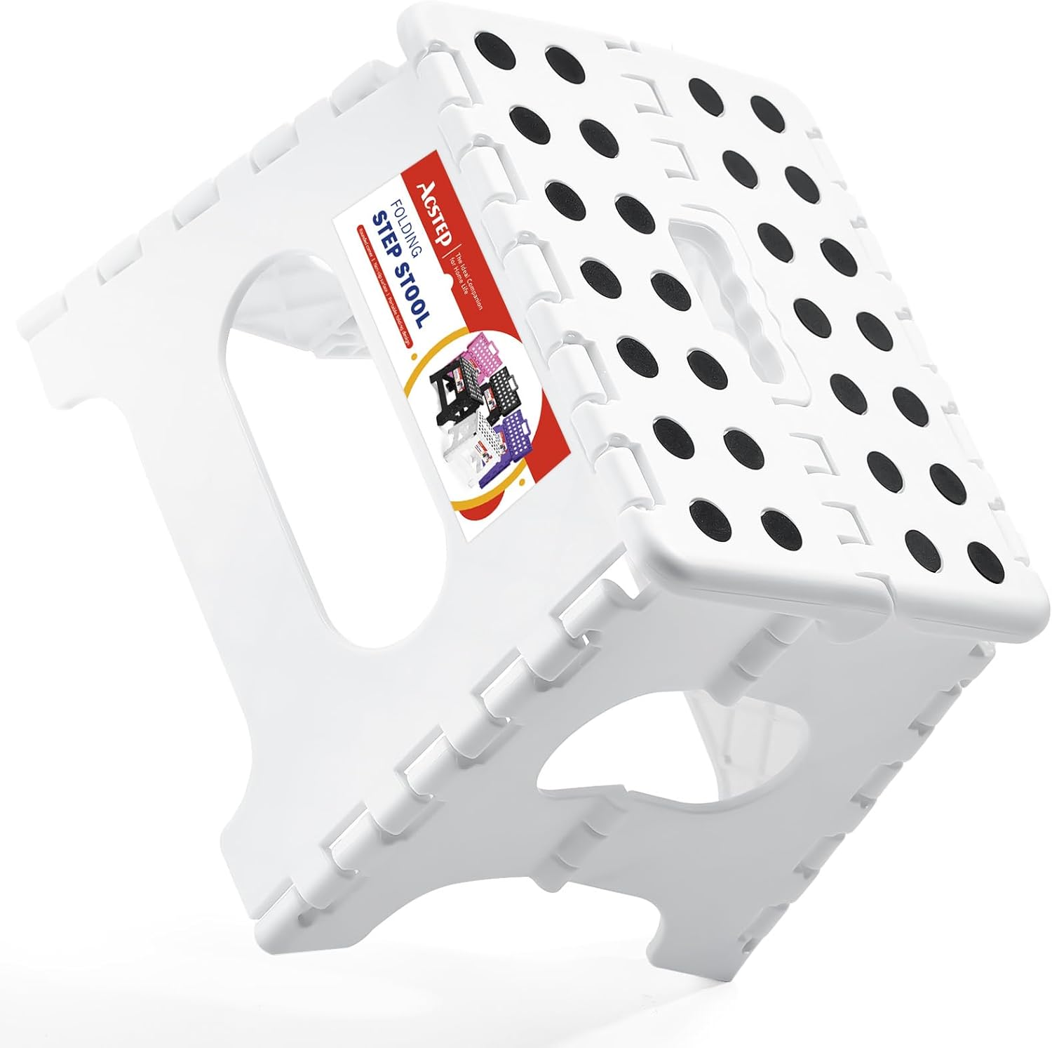 ACSTEP Folding Step Stool Foldable Stool 7.5 Inch Height Kids Step Stool, 300 lb...