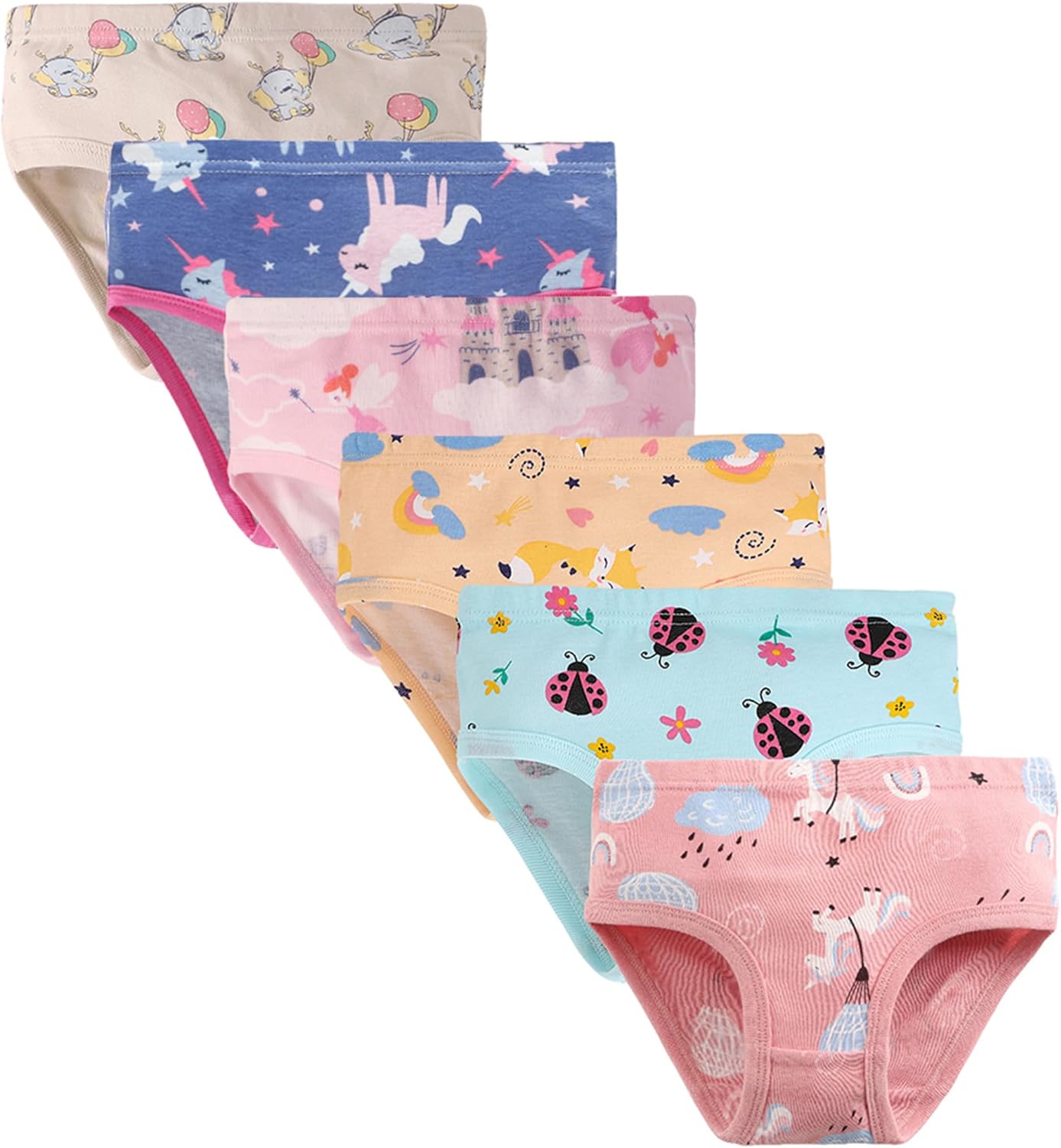 Boboking Soft Cotton Underwear Toddler Girls'Briefs Soft Undies 10 Style/A19