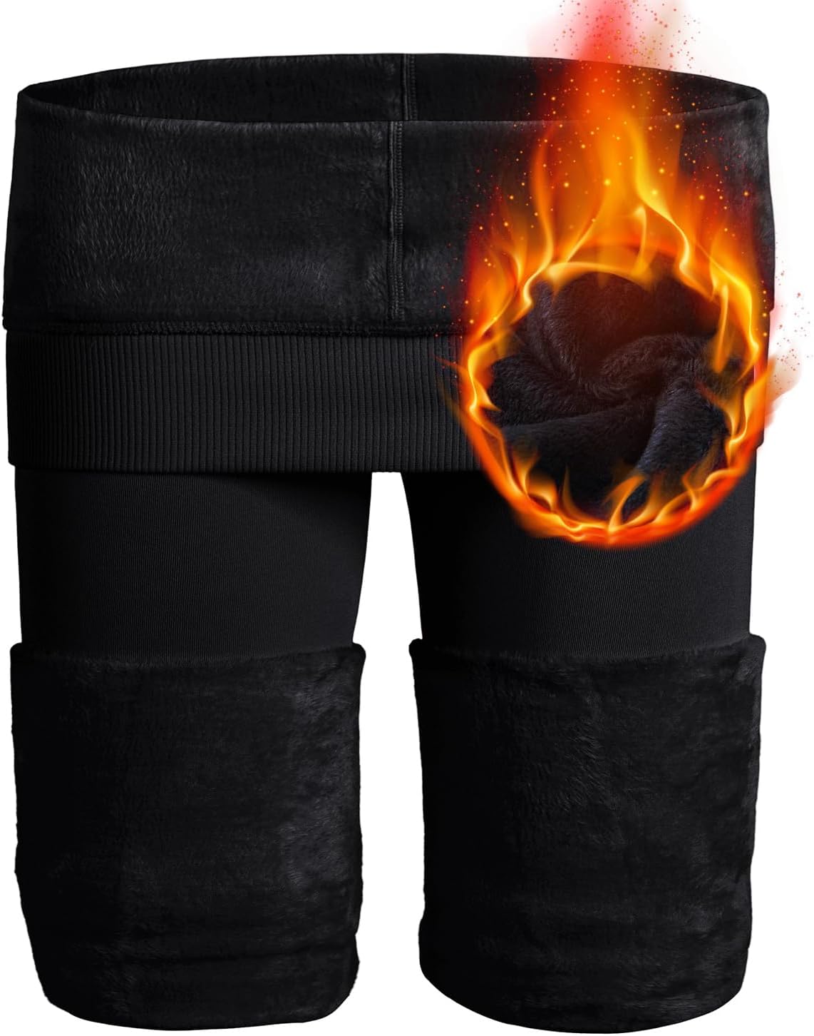 NORMOV Winter Warm Fleece Lined Leggings Women,Thick Thermal Velvet Tights Black...