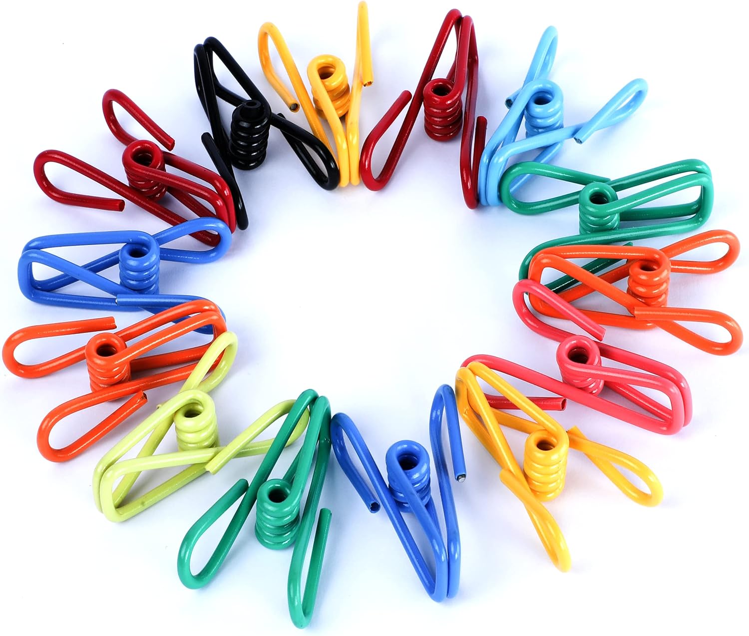 Riveda 30 Pack Assorted Chip Bag Clips Utility - PVC 2 Inch Coated Colorful Seal...