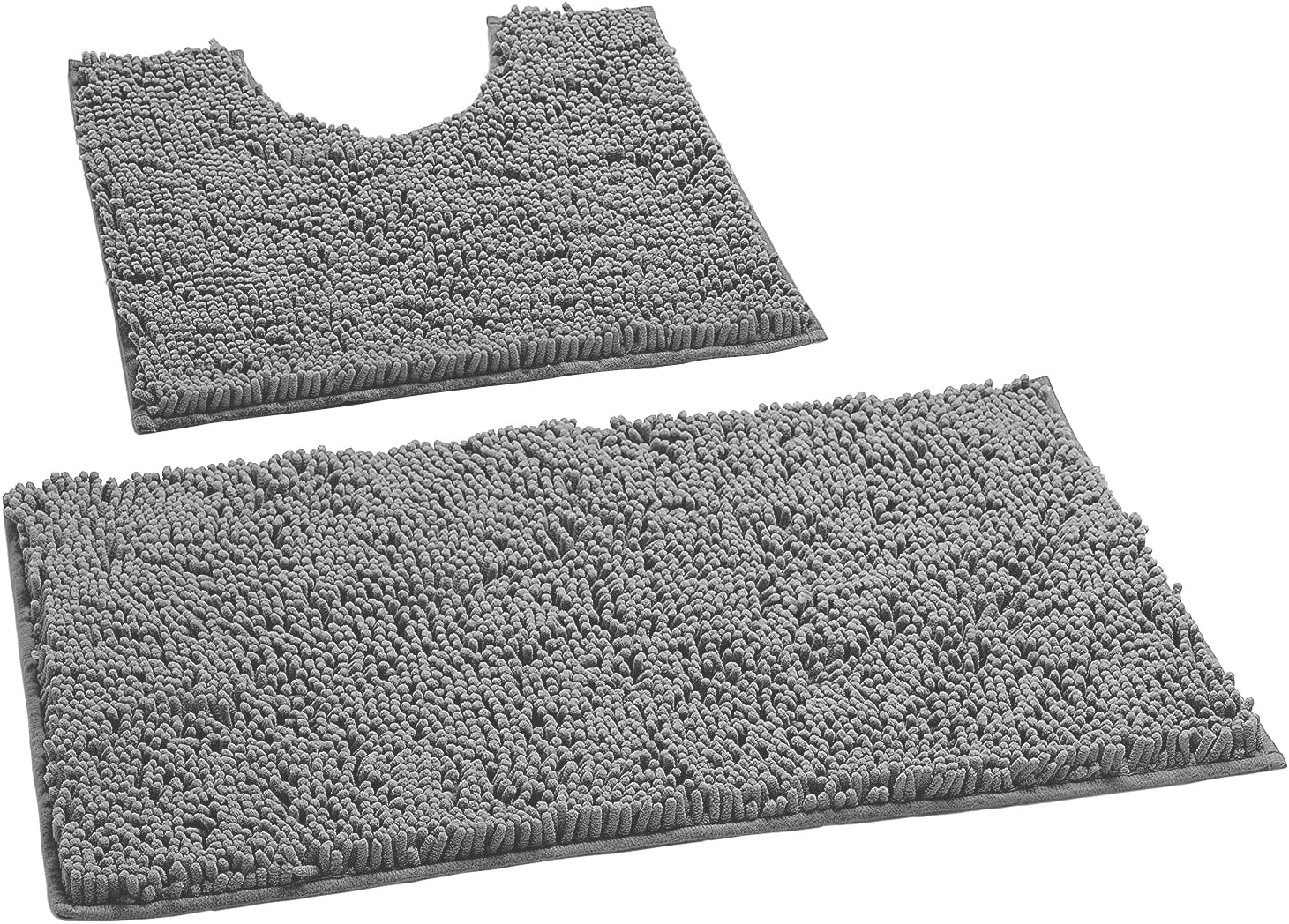 LuxUrux Soft Chenille Area Rug Set, Special 2 Piece Sets, Innovative U-Shape Con...