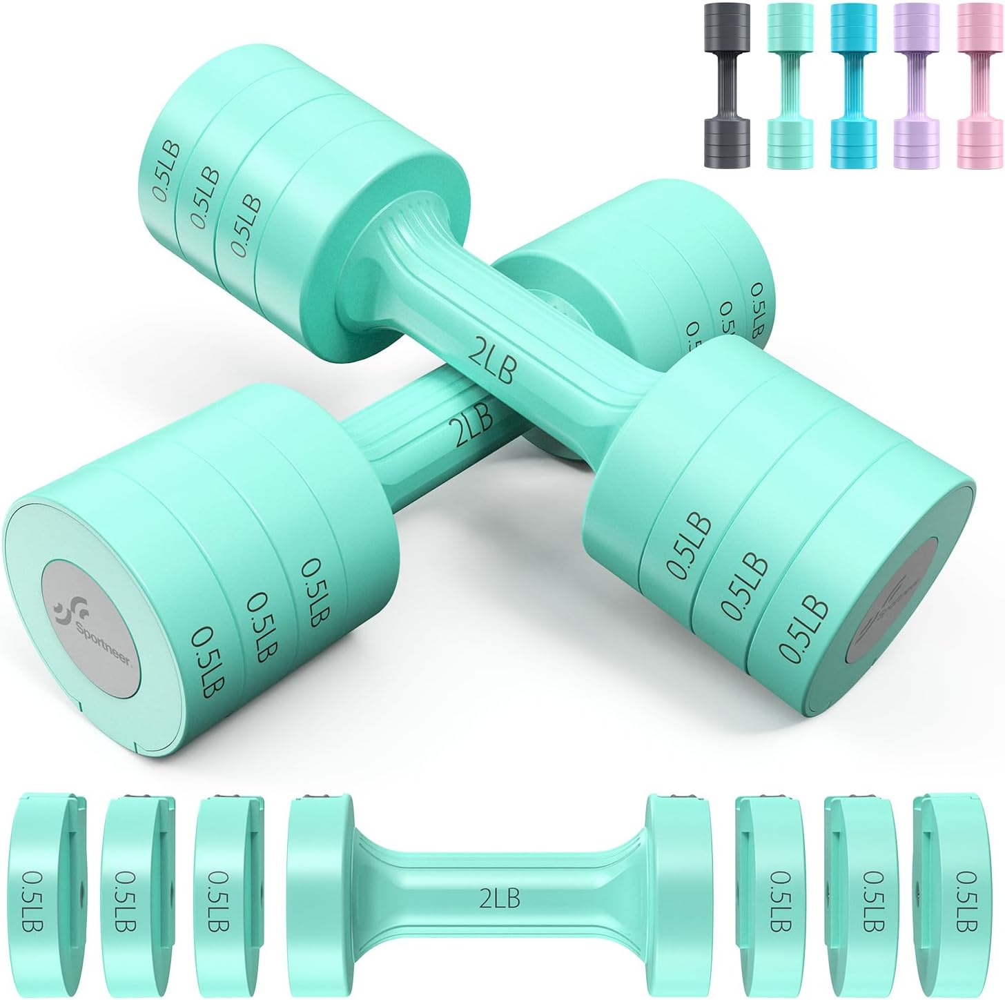 Adjustable Dumbbells Hand Weights Set: Sportneer 1...