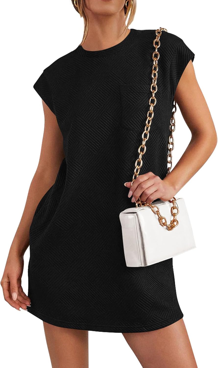 PRETTYGARDEN Women's Summer Dress, Special Short T Shirt Dress with Cap Sleeve,...