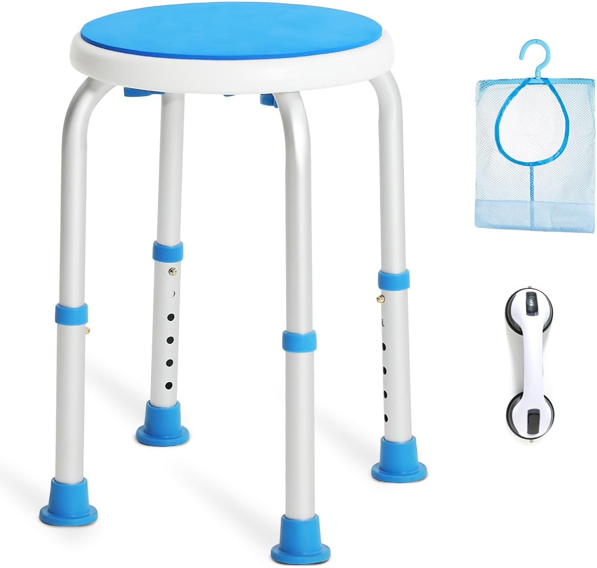 Adjustable Shower Chair, HSA/FSA Eligible Special Shower Stool for Inside Bathtu...
