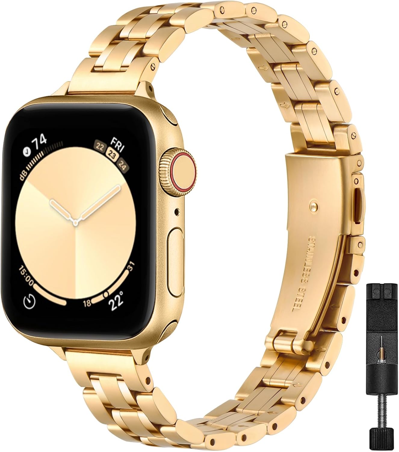 STIROLL Thin Replacement Band Compatible for Apple Watch 38mm 40mm 41mm 42mm 44m...