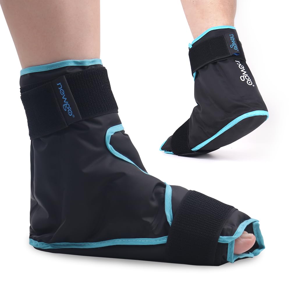NEWGO Ice Pack Foot Ice Pack Wrap for Plantar Fasciitis, Edema, Achilles Tendoni...