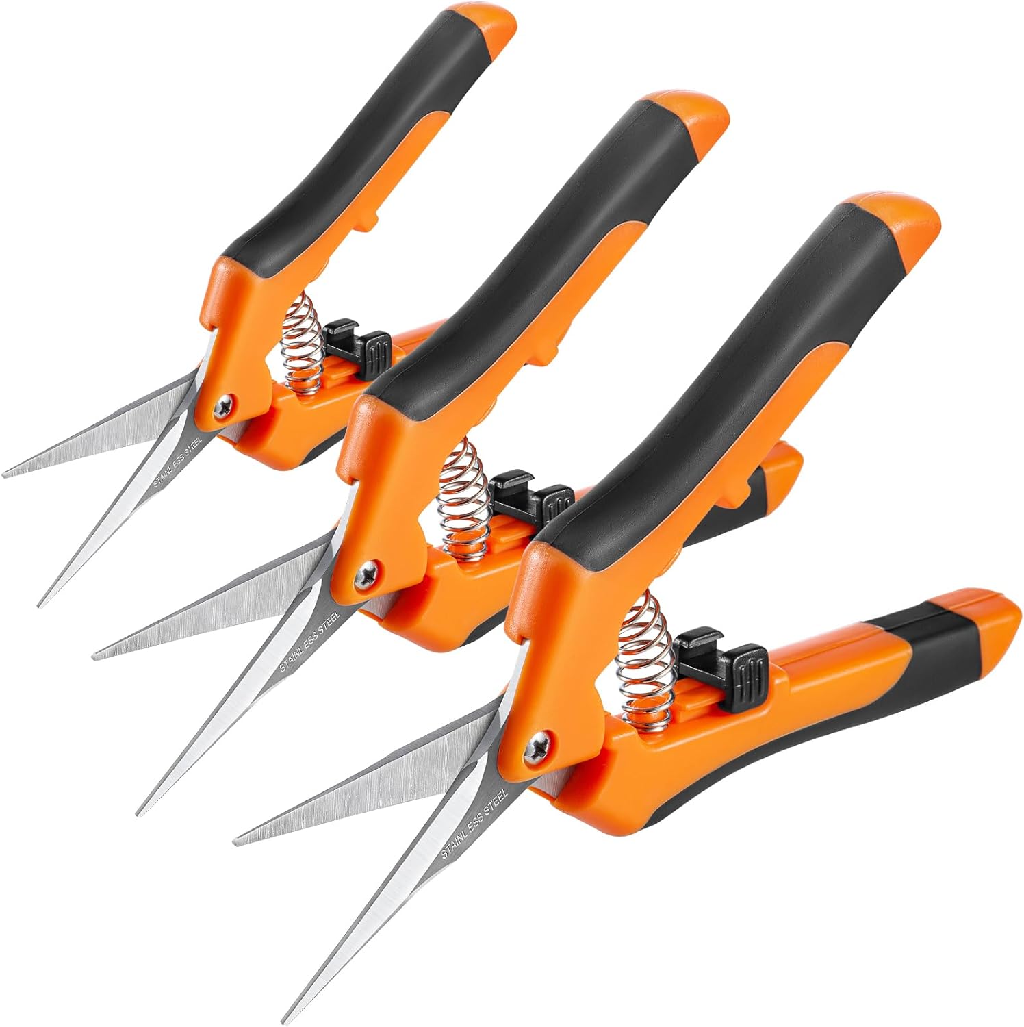 GROWNEER 3 Packs 6.5 Inch Pruning Shears Gardening Hand Pruning Snips Gardening...