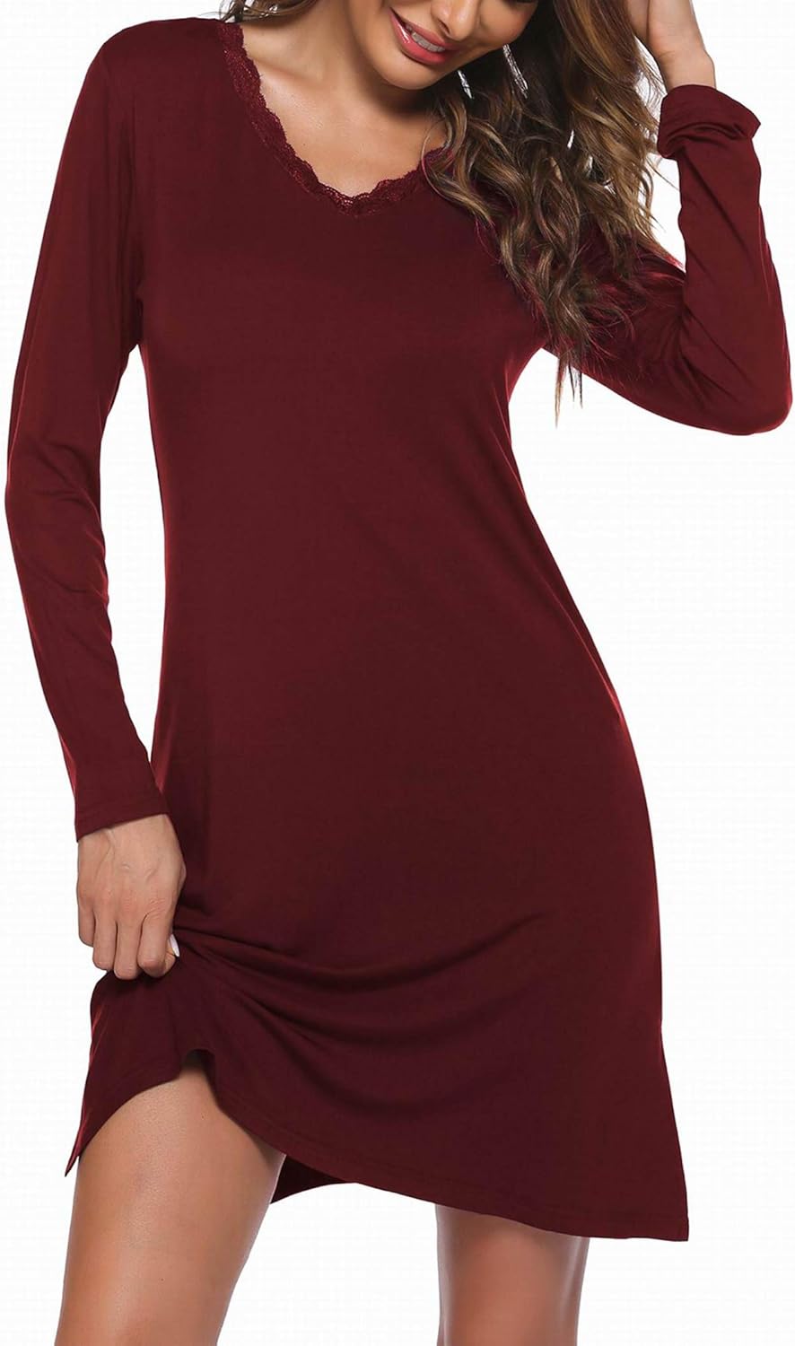 Special Ekouaer Nightgown, High-Quality Long Sleeve Nightgown for Women, Sexy Ni...