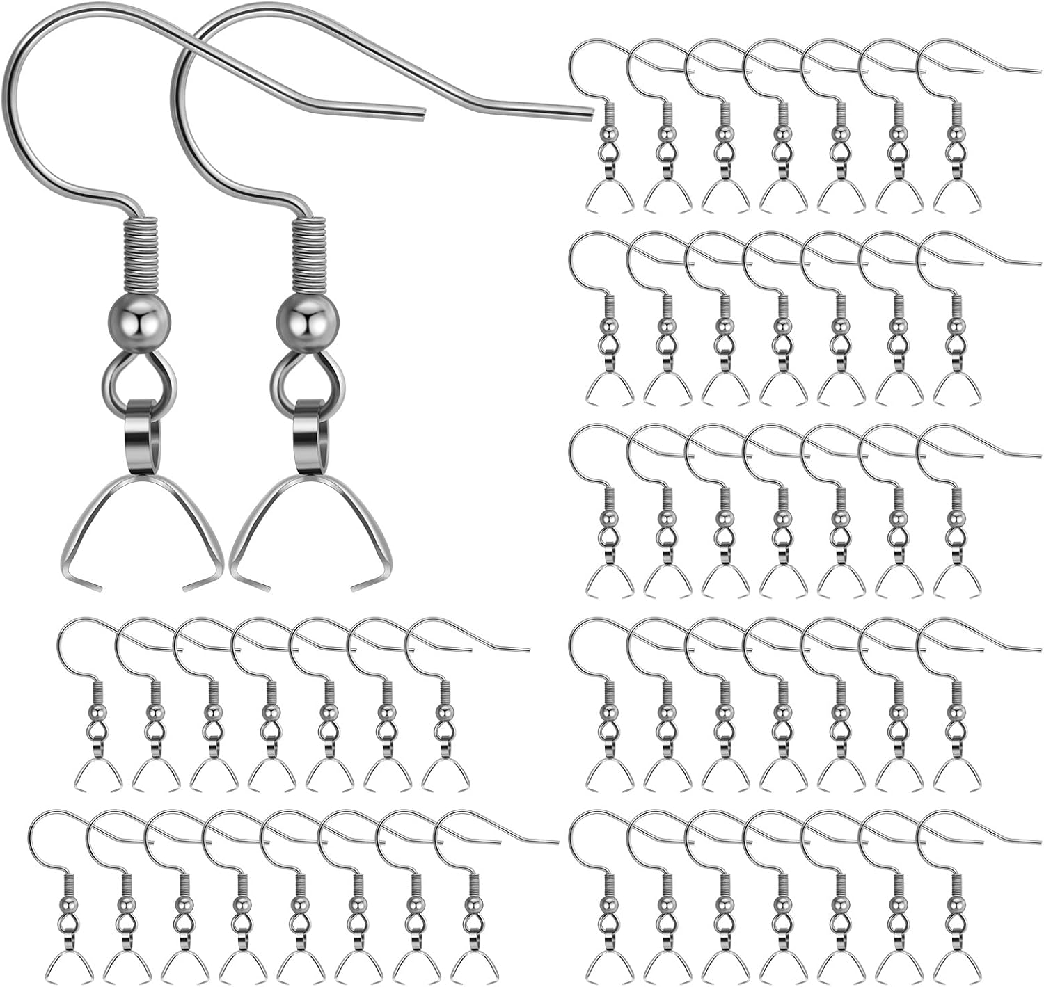 Earring Hooks, Exceptional Jewelry Findings Parts with 50PCS/25Pairs, Unique Sta...