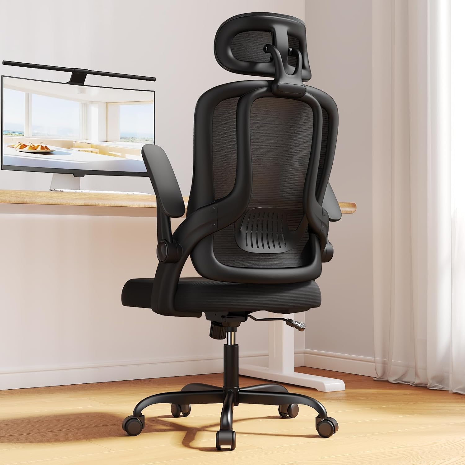 Home Office Chair, High Back Ergonomic Desk Chair with 3D Armrests, Lumbar Suppo...