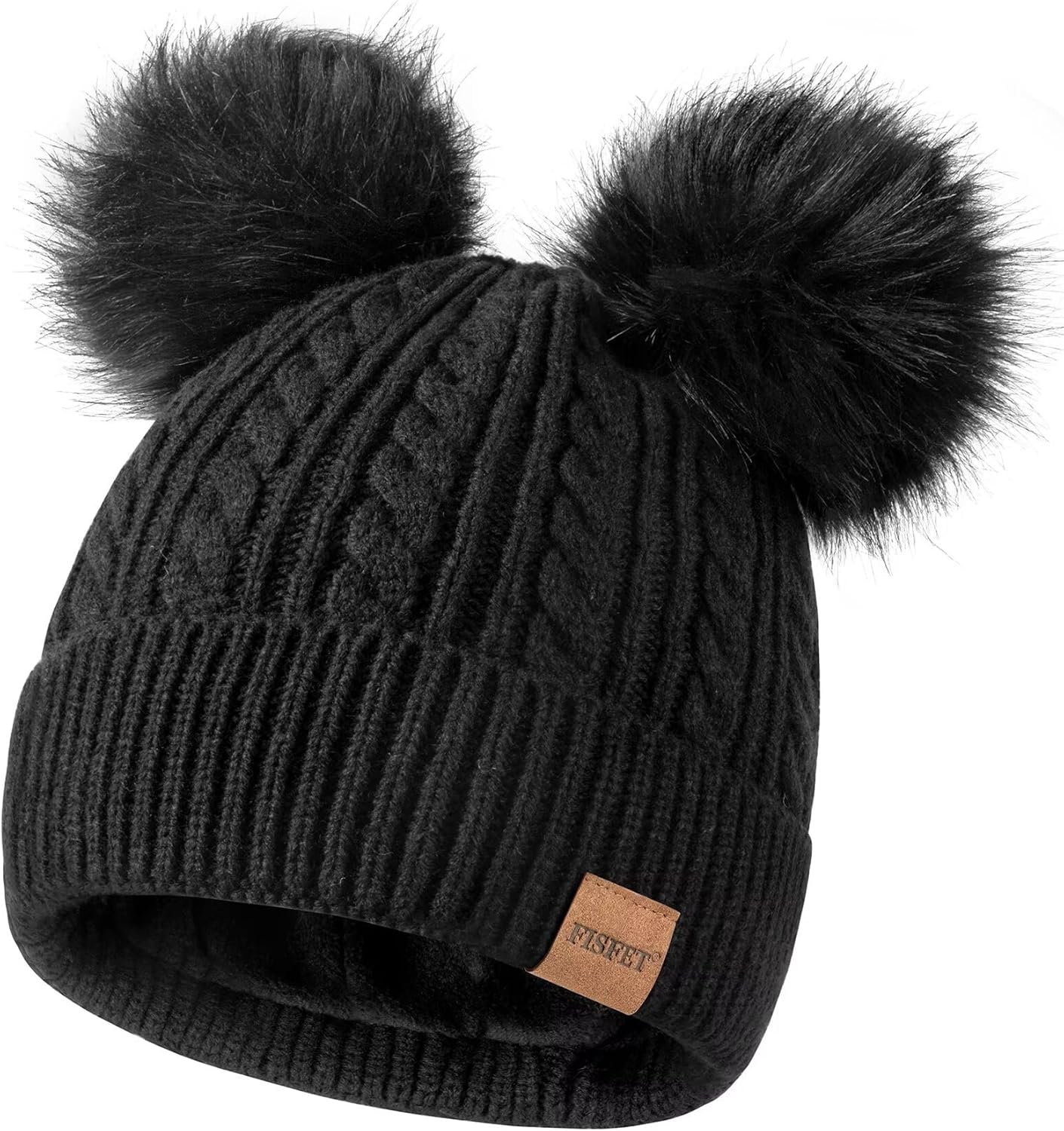 Beanies Women, Special Double Pom Pom Winter Hats for Cold Weather, Innovative W...