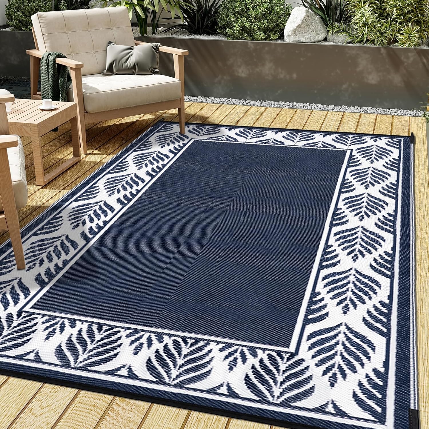 Outdoor Plastic Straw Rug, Waterproof Mat, Washable Large Floor Mat and Rug for...