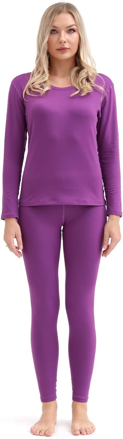 PISIQI Thermal Underwear Women Ultra-Soft Long Johns Set Base Layer Skiing Winte...