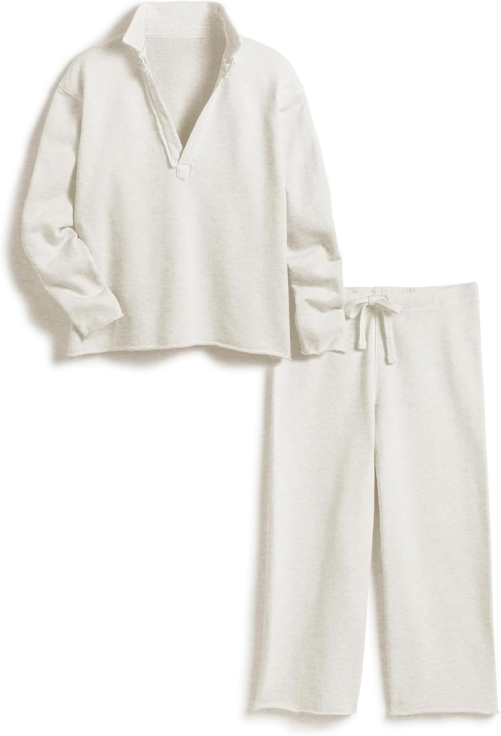 Lounge Sets for Women 2 Piece Outfits Long Sleeve V Neck Pullover Sweatshirts Wi...