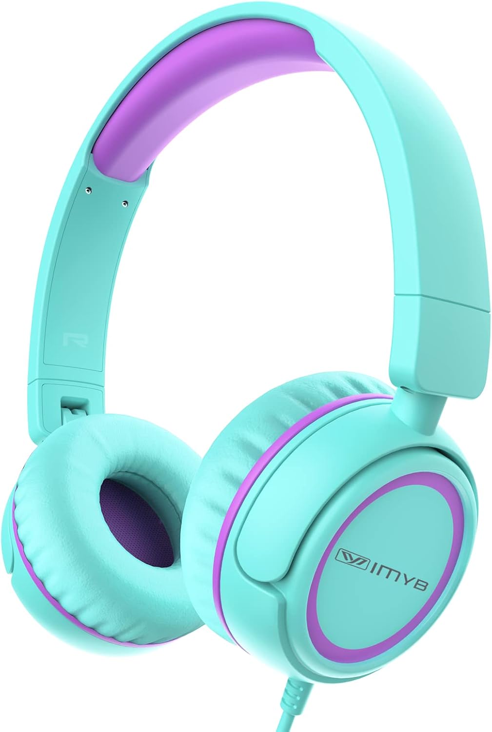 V1 Kids Headphones, Wired Stereo Foldable Tangle-Free 3.5mm Adjustable On-Ear He...