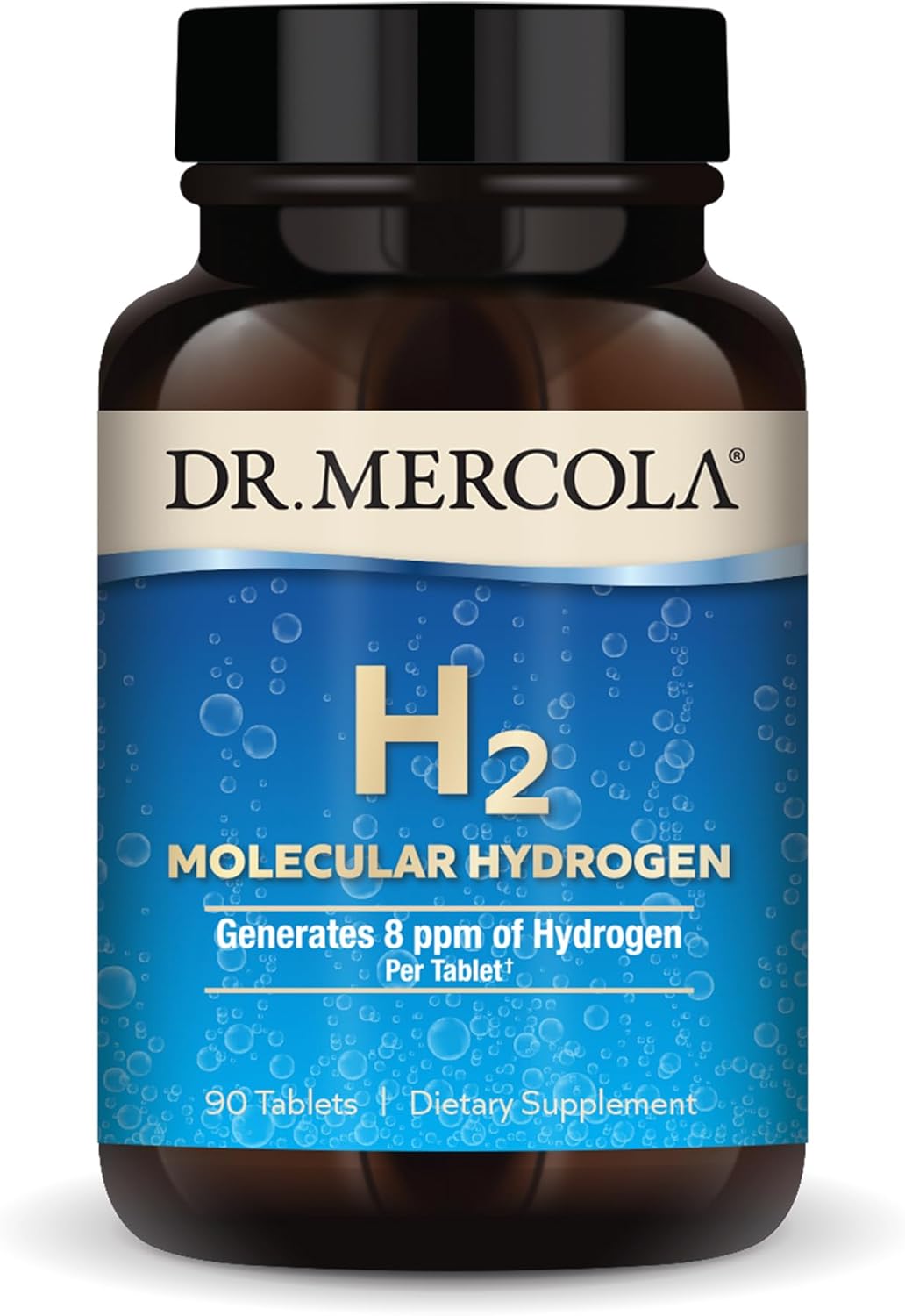 Dr. Mercola H2 Molecular Hydrogen, 90 Servings (90 Tablets), Dietary Supplement,...