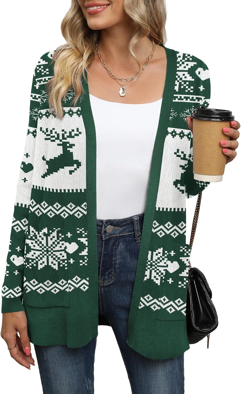 LILBETTER Womens Cardigan, Special Lightweight Long Sleeve, Innovative Open Fron...