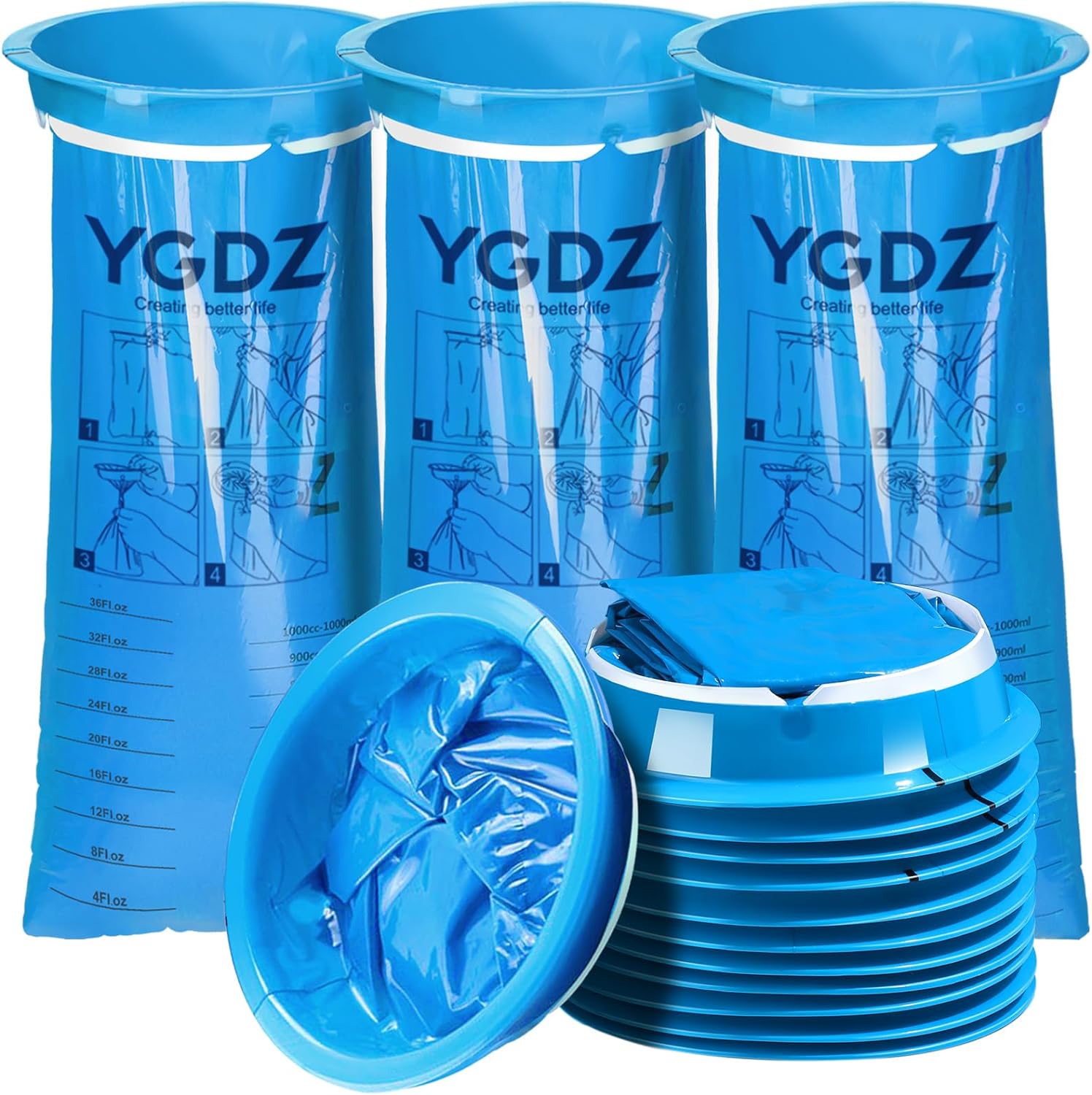YGDZ Vomit Bags, Special Emesis Bags Disposable for Travel Motion Sickness, Uniq...
