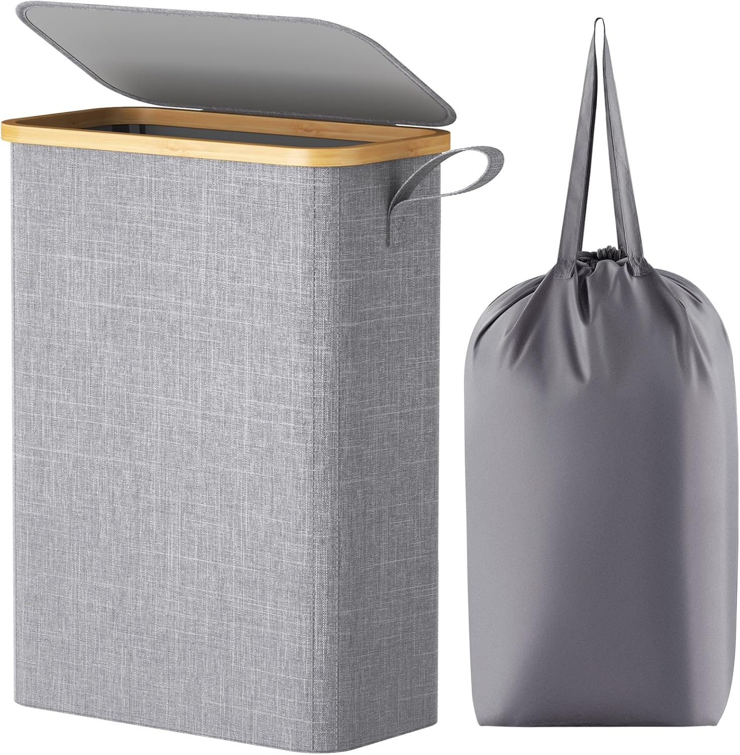 Lifewit 50L Slim Laundry Hamper, Special Narrow Laundry Basket with Lid, Innovat...