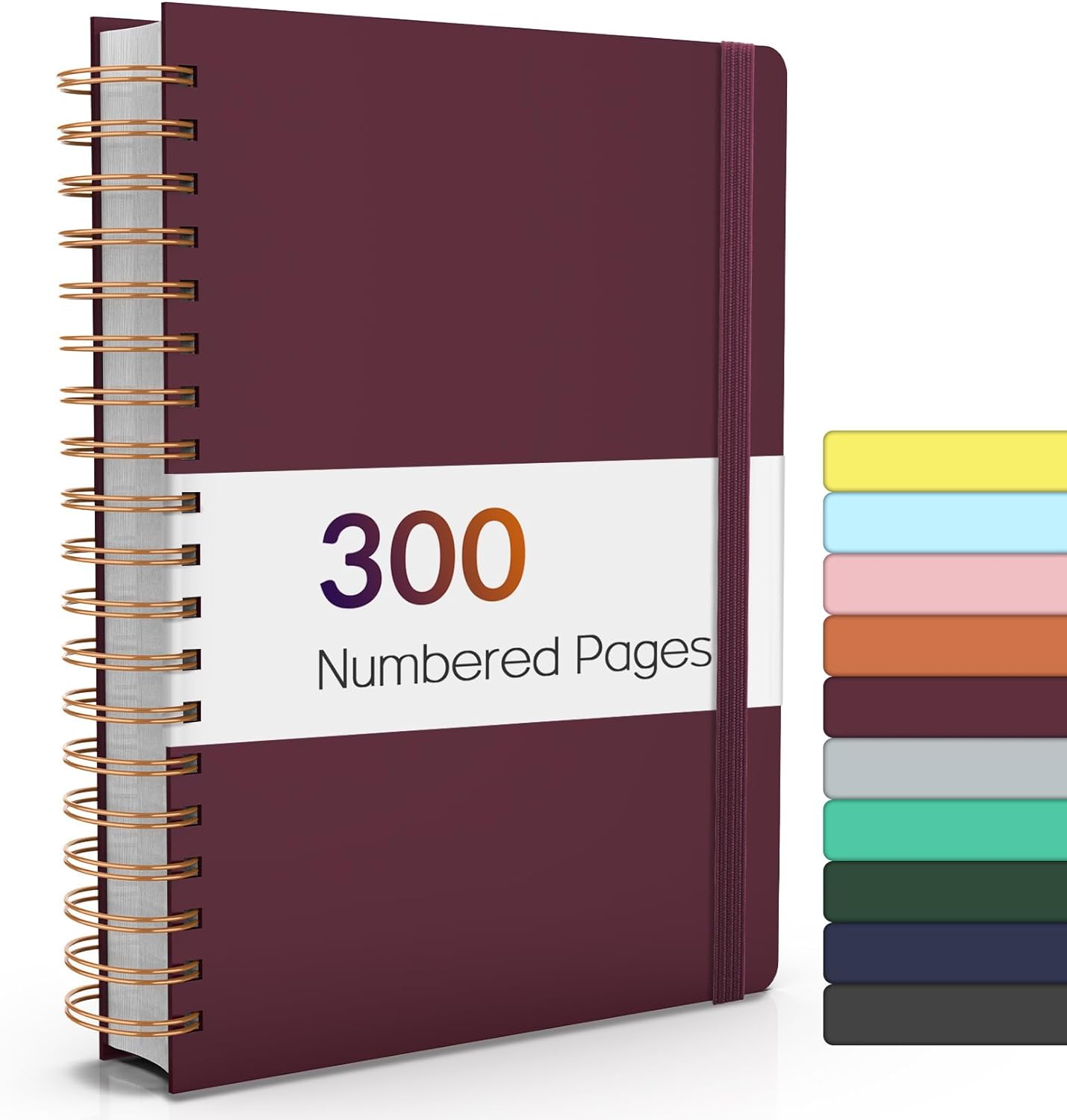 Forvencer Lined Spiral Journal Notebook with 300 Numbered Pages, B5 College Rule...