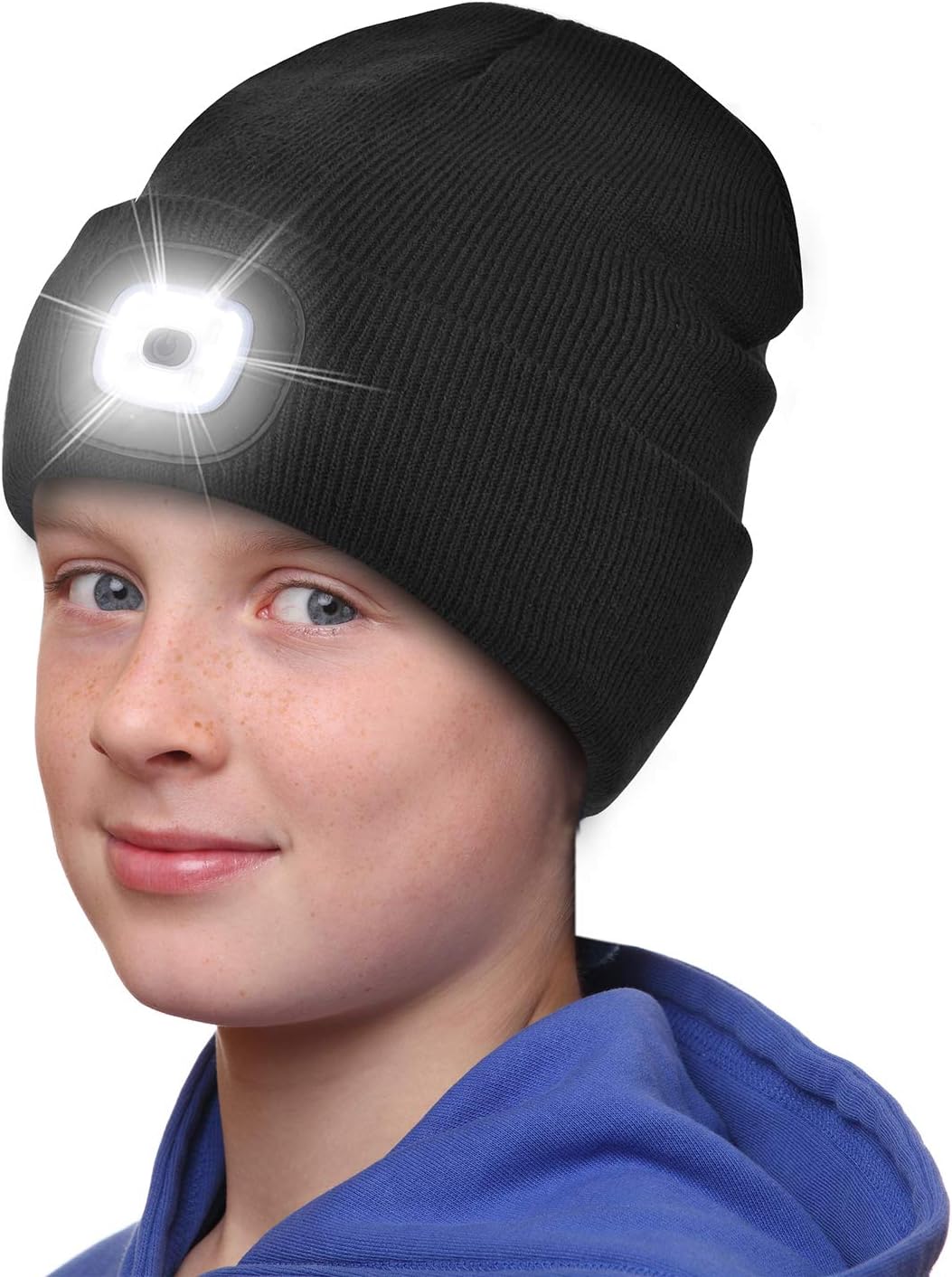 Etsfmoa Unisex Beanie with The Light,Gifts for Kids Boys and Girls Children USB...
