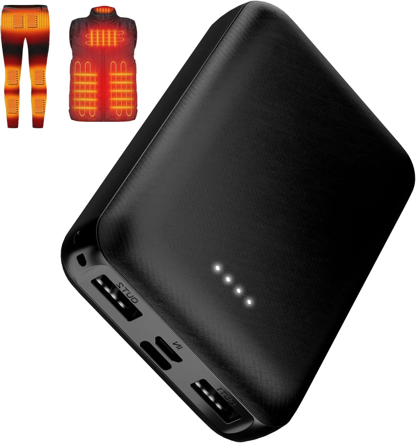 5V2A Battery Pack for Heated Vest Heated Jacket 10000mAh Power Bank for Men Wome...