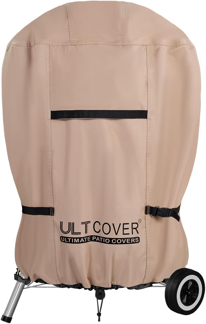 ULTCOVER Outdoor Waterproof Charcoal Kettle Grill Cover for Most 22 inch Round S...