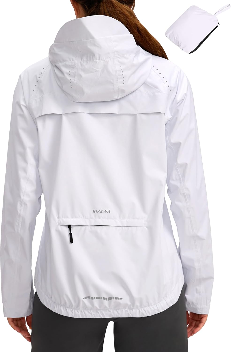 Bikewa Women's Cycling Rain Jackets Waterproof Windbreaker Lightweight Running W...