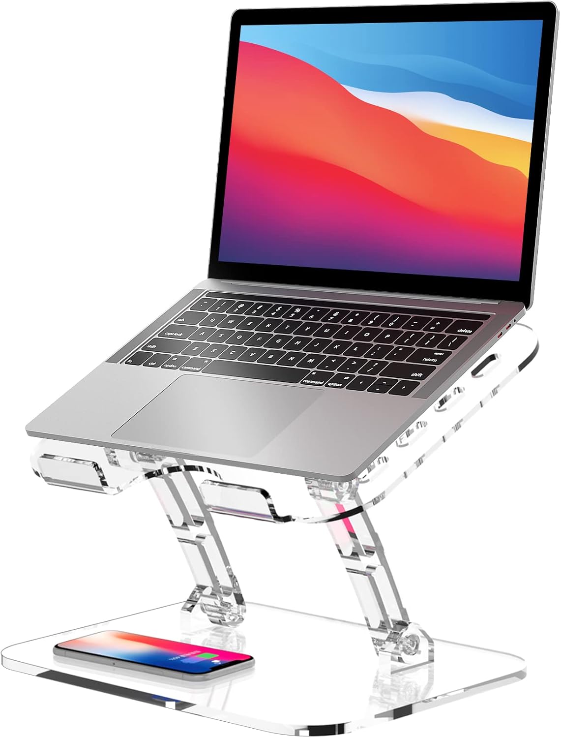Adjustable Foldable Laptop Stand, Portable Ergonomic Computer Stand for Laptop,...