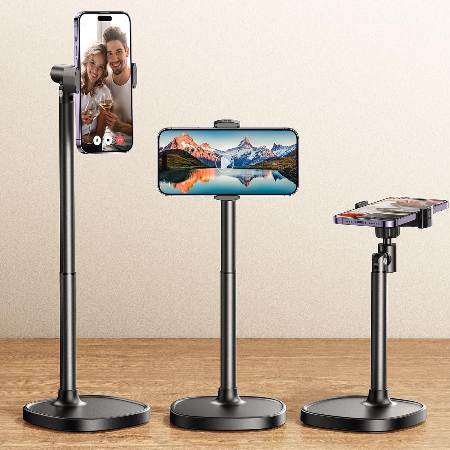 DIMONCOAT Phone Stand for Desk, Angle Height Adjustable Phone Holder for Desk, A...