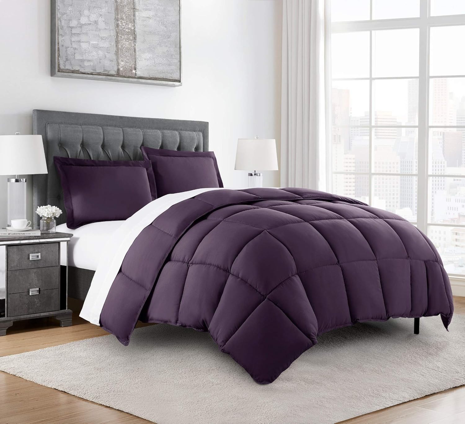 Chezmoi Collection 2-Piece Down Alternative Comforter Set - Lightweight All Seas...